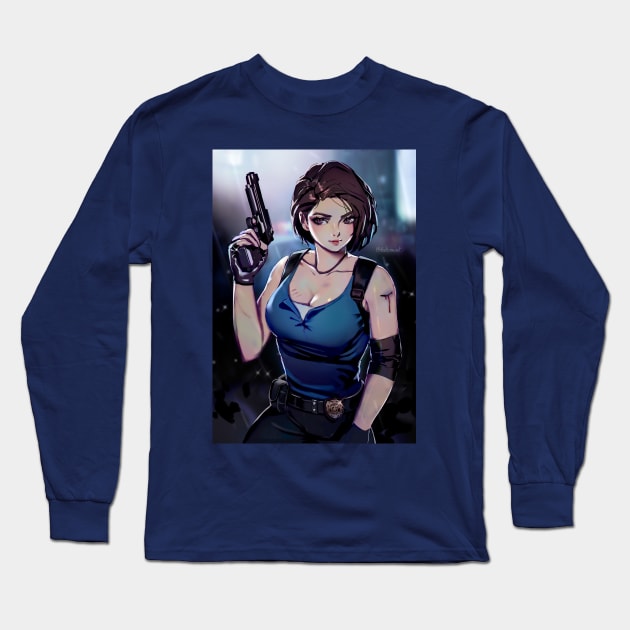 Jill Valentine Long Sleeve T-Shirt by dat_cravat